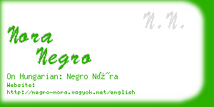 nora negro business card